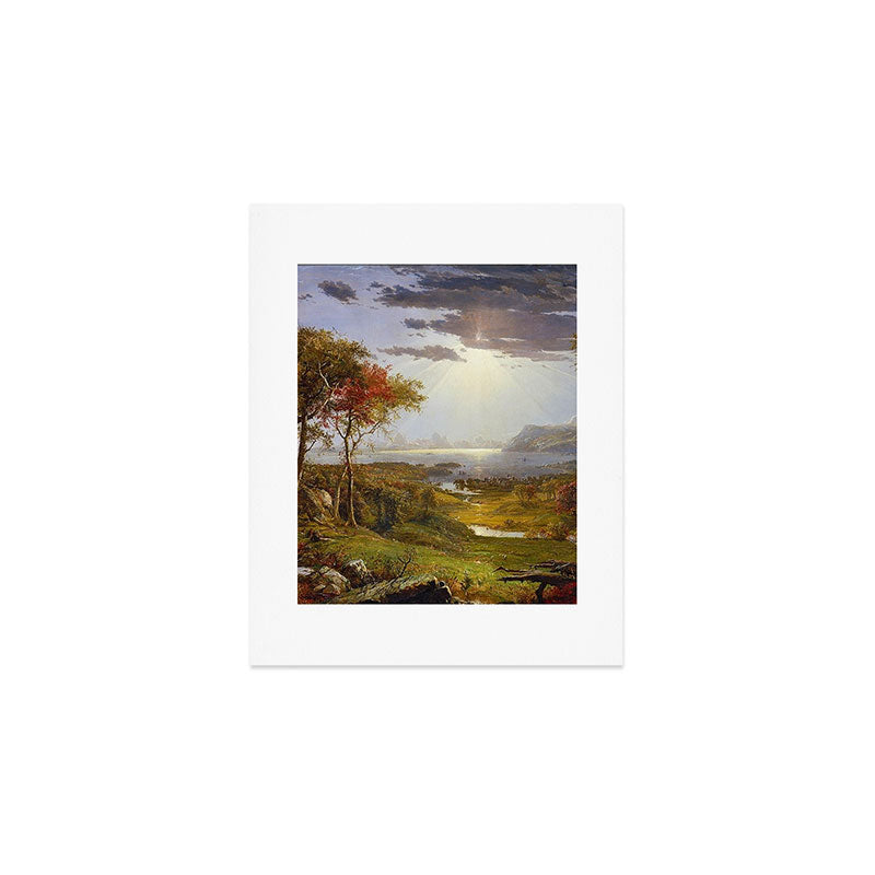 Autumn & Rays of Sun in the Hudson River Valley by Jasper Francis Cropsey Art Print Gallery Image 1