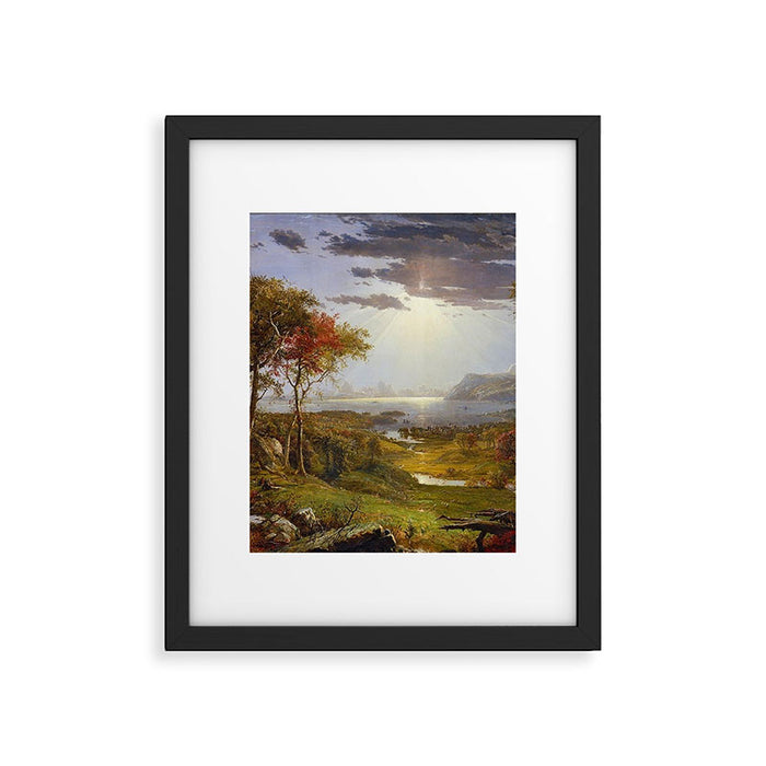 Autumn & Rays of Sun in the Hudson River Valley by Jasper Francis Cropsey Framed Art Print Gallery Image 1