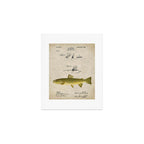 Vintage Brown Trout Fly Fishing Lure Patent Game Fish Identification Chart Art Print Gallery Image 1