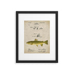 Vintage Brown Trout Fly Fishing Lure Patent Game Fish Identification Chart Framed Art Print Gallery Image 6