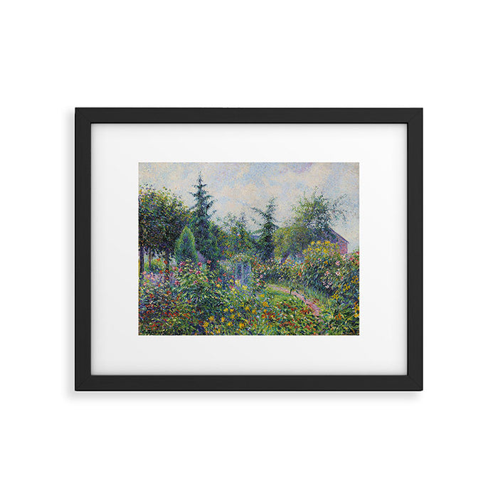 Camille Pissarro Garden and Chicken Coop at Octave Mirbeau's, Les Damps still life portrait painting Framed Art Print Gallery Image 1