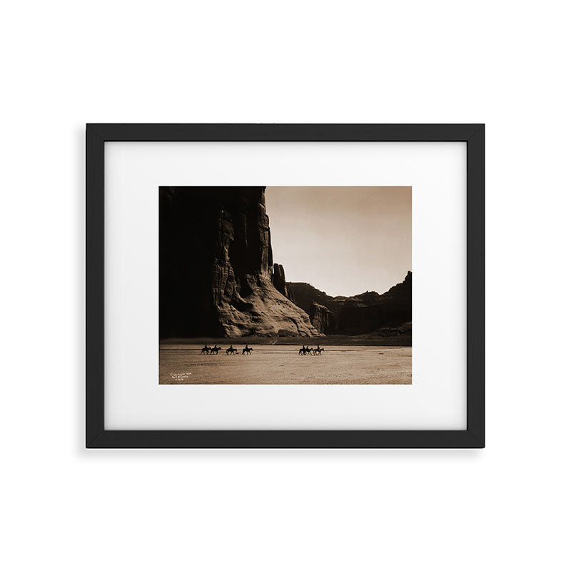 Canyon de Chelly - Chinle, Arizona - Navajo Indians on Horseback by Edward Curtis Framed Art Print Gallery Image 5