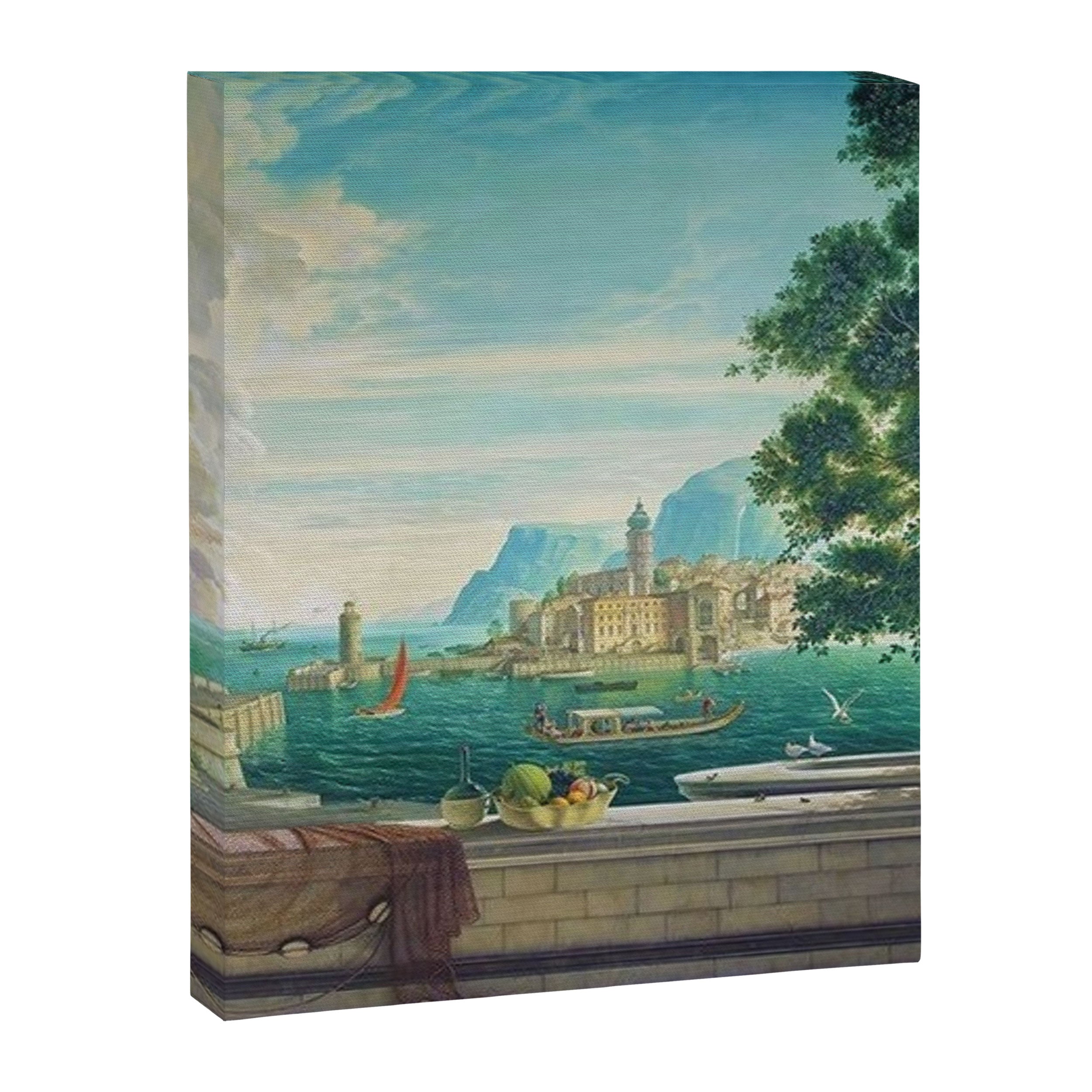 Capriccio of a Mediterranean Seaport Landscape No. 2 by Rex Whistler Canvas Print Gallery Image 6