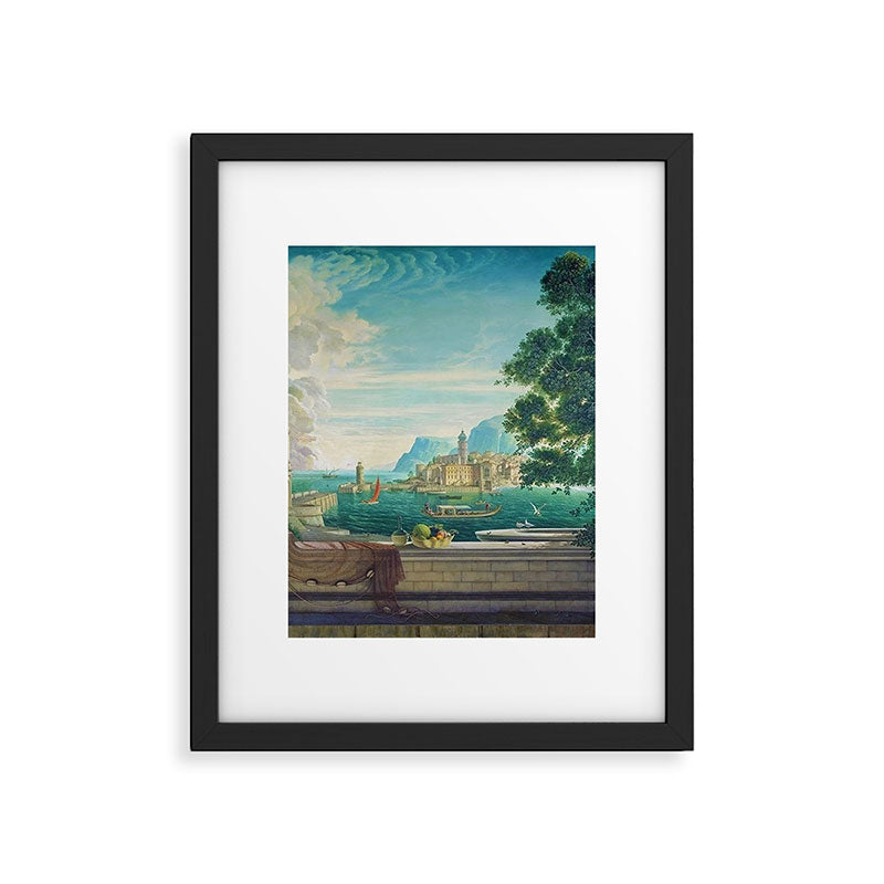 Capriccio of a Mediterranean Seaport Landscape No. 2 by Rex Whistler Framed Art Print Gallery Image 5