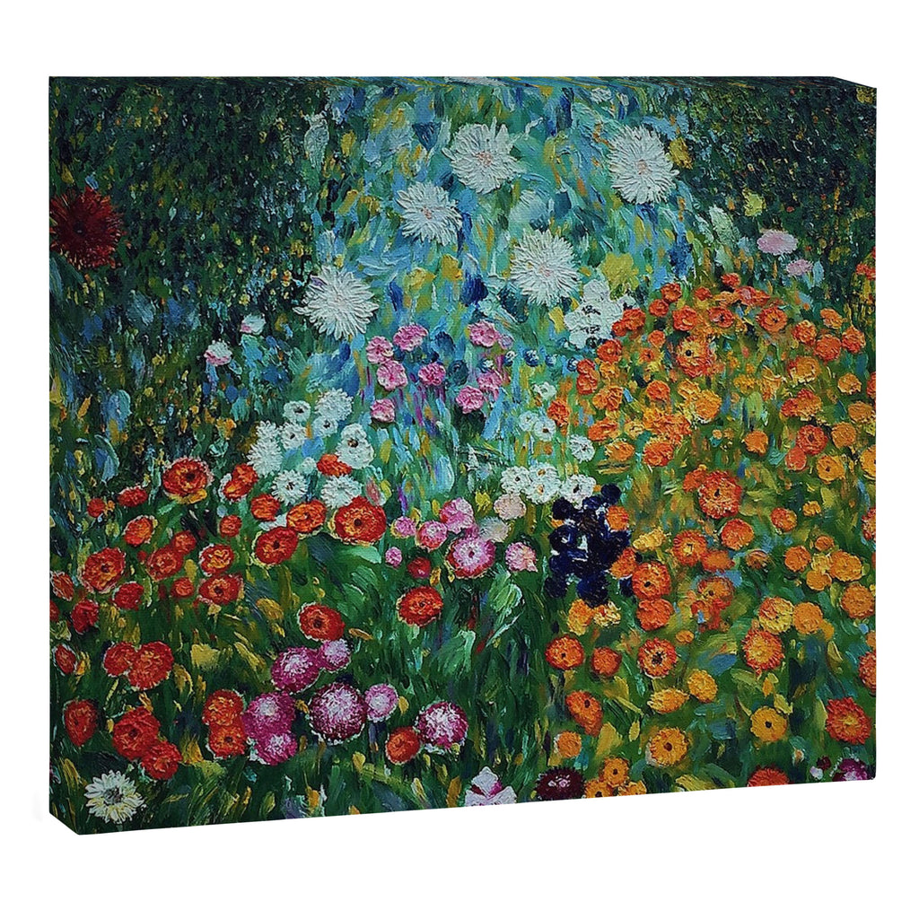 Flower Garden Riot of Colors by Gustav Klimt Canvas Print Gallery Image 1
