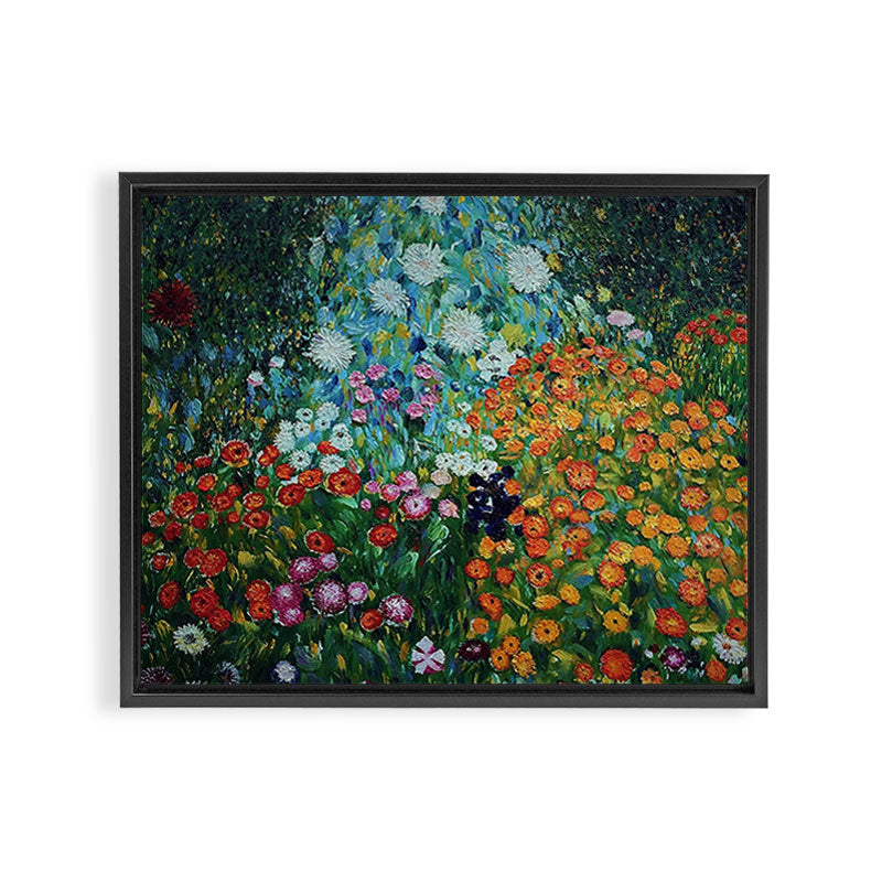 Flower Garden Riot of Colors by Gustav Klimt Framed Canvas Print Gallery Image 3
