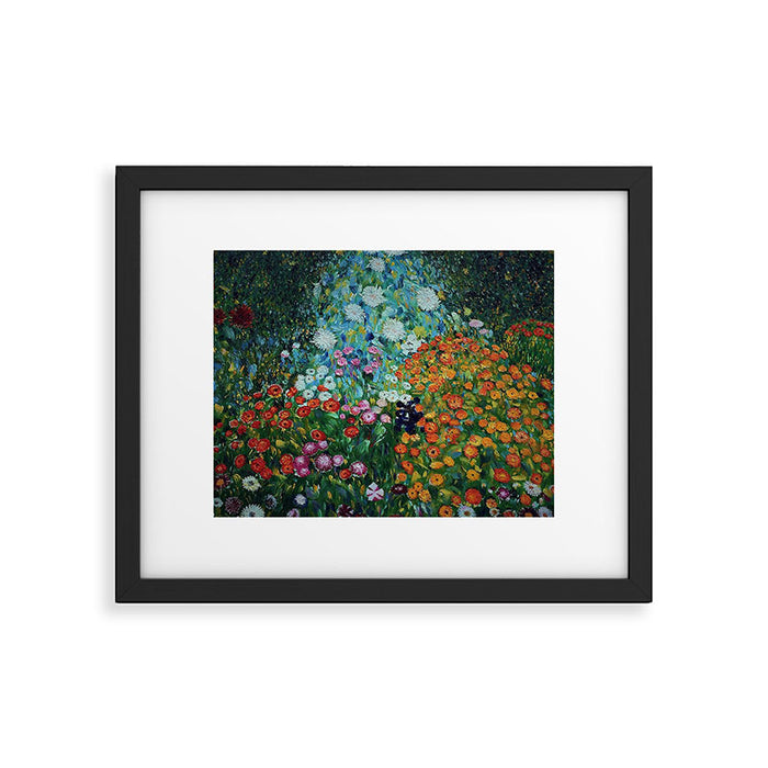 Flower Garden Riot of Colors by Gustav Klimt Framed Art Print Gallery Image 1