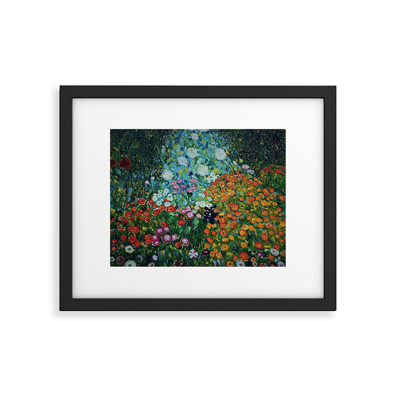 Flower Garden Riot of Colors by Gustav Klimt Framed Art Print Gallery Image 4