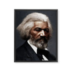 Frederick Douglass, African American Civil Rights Pioneer portrait painting Framed Canvas Print Gallery Image 6