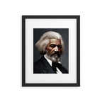 Frederick Douglass, African American Civil Rights Pioneer portrait painting Framed Art Print Gallery Image 5