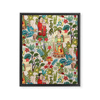 Frida's CoyoacÃ¡n Mexican Garden of Casa Azul Lush Tropical  floral painting Framed Canvas Print Gallery Image 3