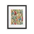 Frida's CoyoacÃ¡n Mexican Garden of Casa Azul Lush Tropical  floral painting Framed Art Print Gallery Image 4