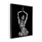 Jazz Age Josephine Baker in Folies Bergère Bananas Costume black and white photography Framed Canvas Print Gallery Image 2