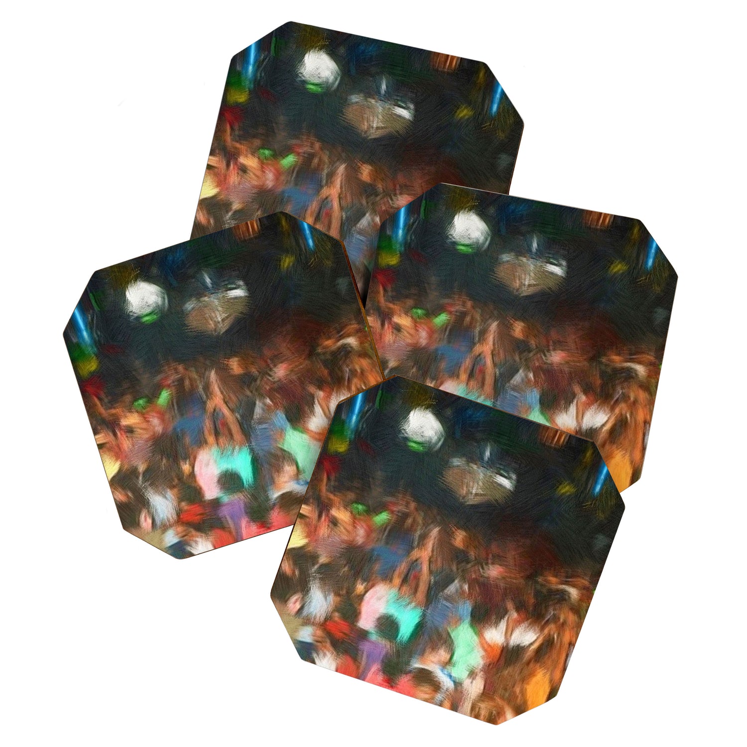 'Jubilant Harlem, Durham Armory; Dance Belongs to Everyone' African American portrait painting Coaster Gallery Image 1
