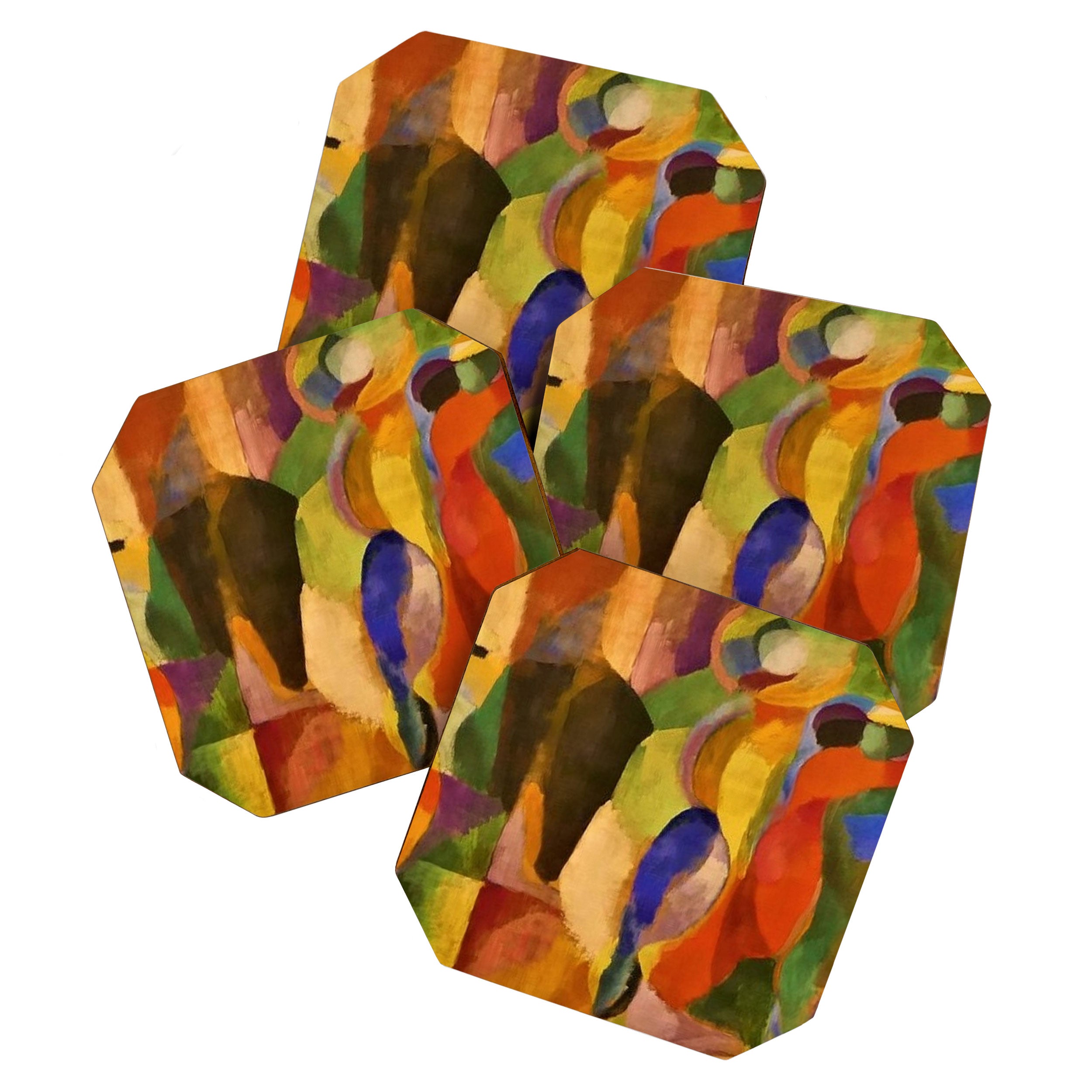 La Bal Bullier (Dancers under Saint-Michel Theater Dome Lights) by Sonia Delaunay Coaster Gallery Image 1