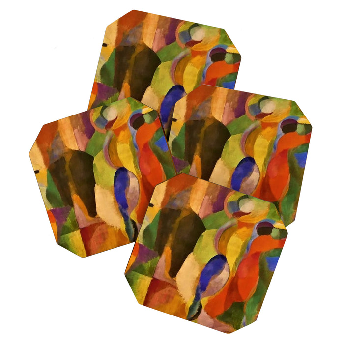 La Bal Bullier (Dancers under Saint-Michel Theater Dome Lights) by Sonia Delaunay Coaster Gallery Image 1