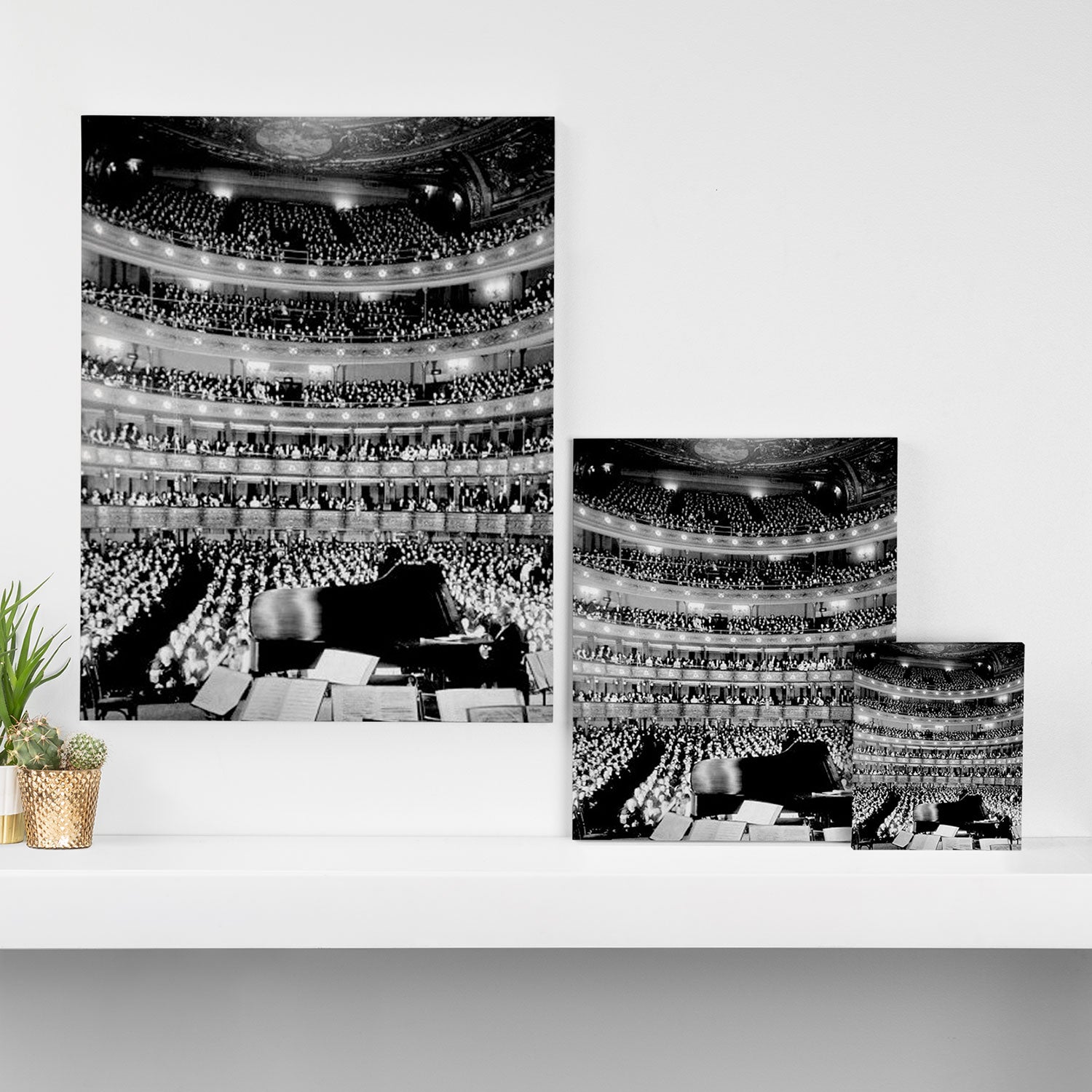 Metropolitan Opera House, New York City black and white photography / black and white photographs Canvas Print Gallery Image 3