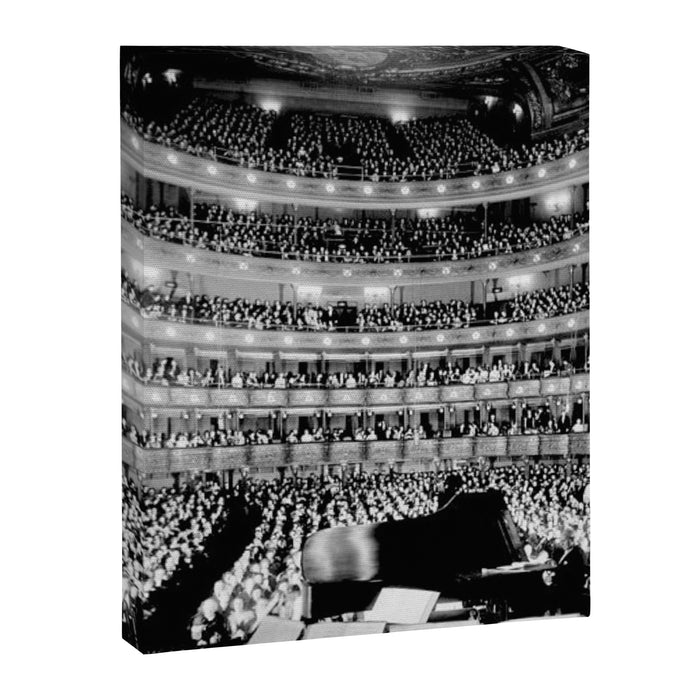 Metropolitan Opera House, New York City black and white photography / black and white photographs Canvas Print Gallery Image 1