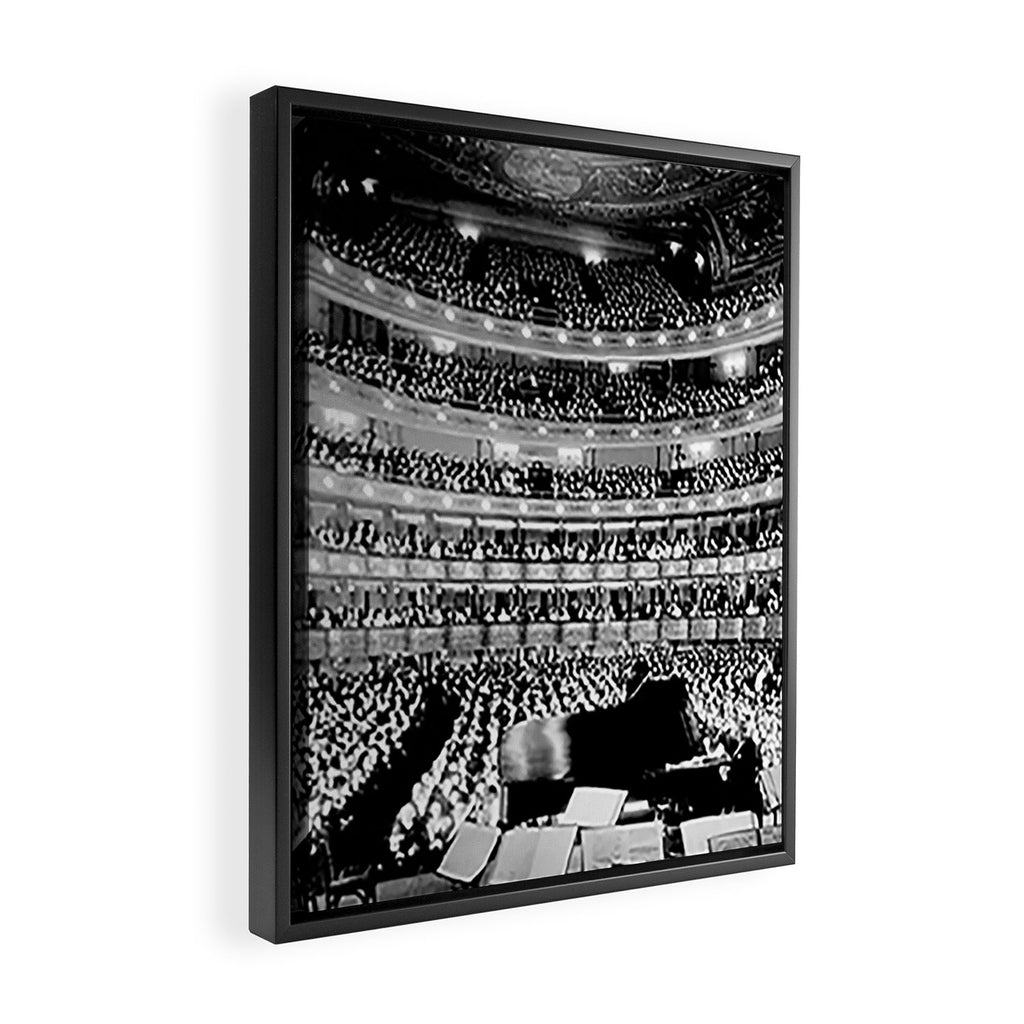 Metropolitan Opera House, New York City black and white photography / black and white photographs Framed Canvas Print Gallery Image 2