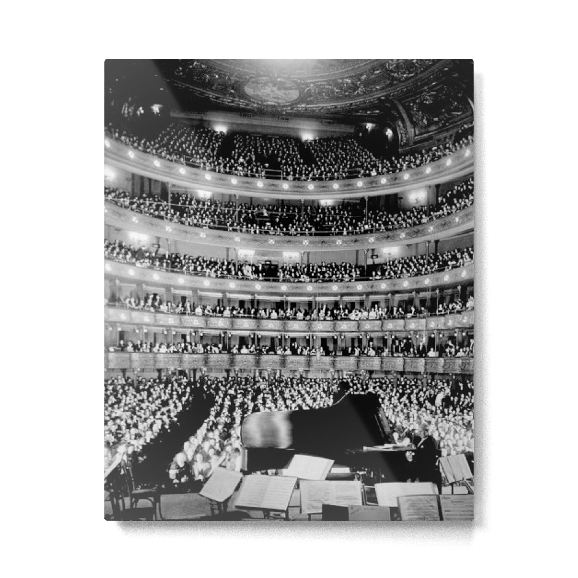Metropolitan Opera House, New York City black and white photography / black and white photographs Metal Print Gallery Image 4