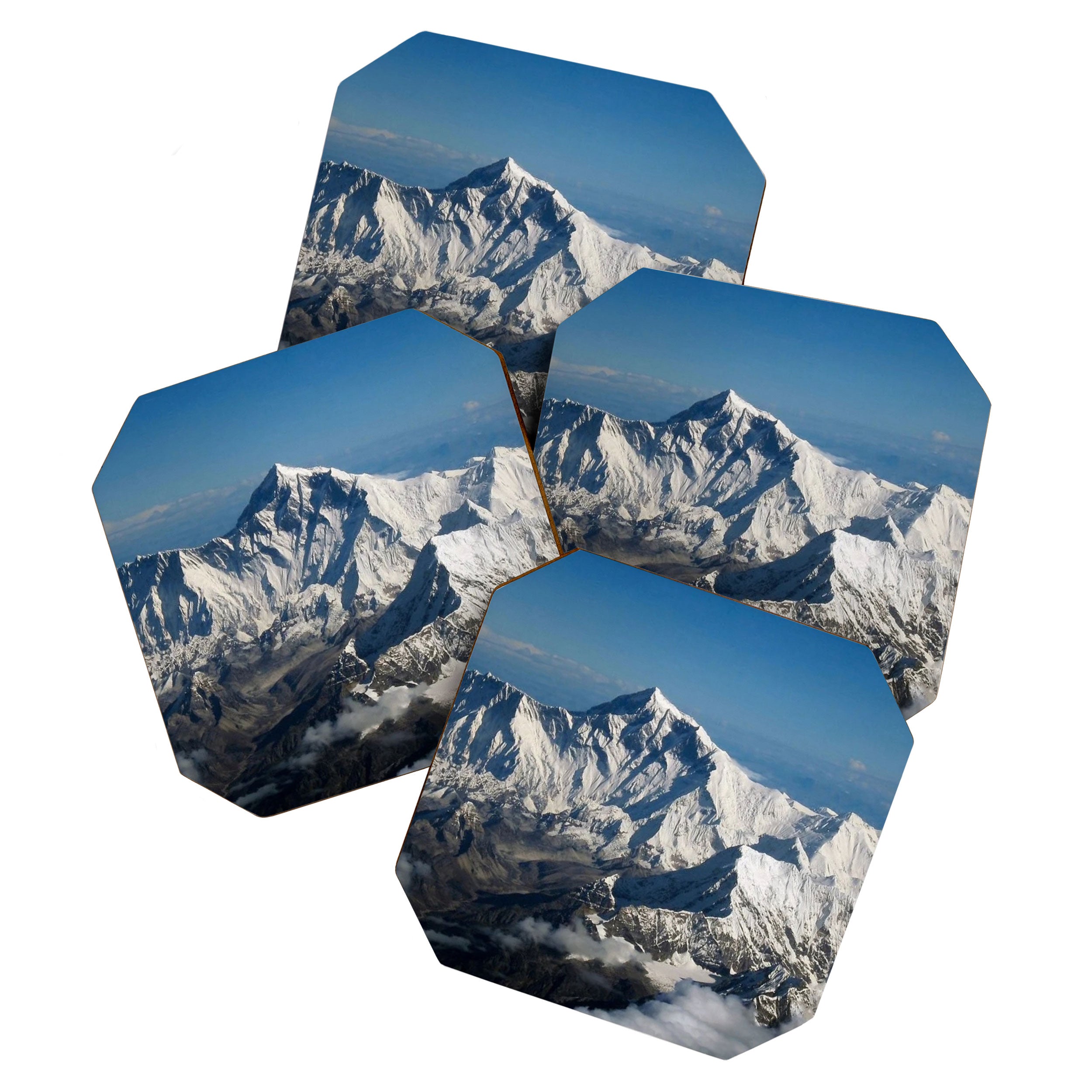 Mount Everest and the Snowy Himalayas, China-Nepal border Coaster Gallery Image 1