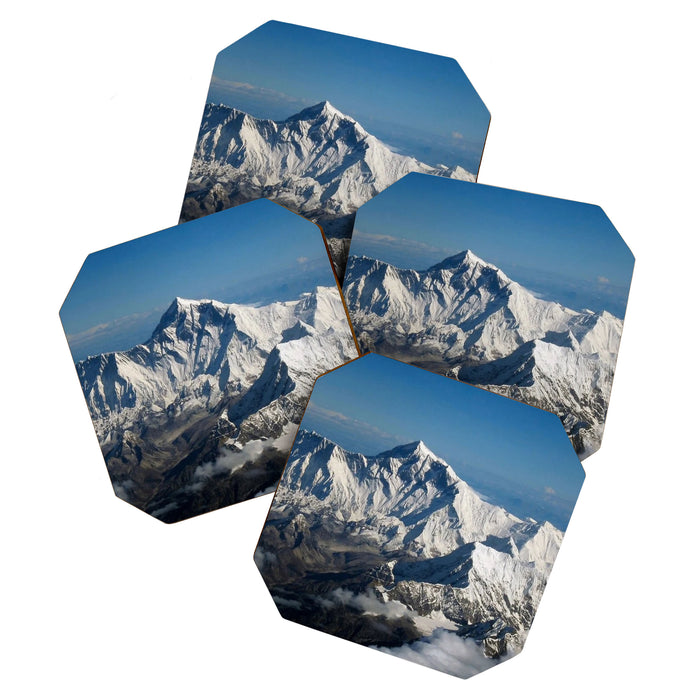 Mount Everest and the Snowy Himalayas, China-Nepal border Coaster Gallery Image 1