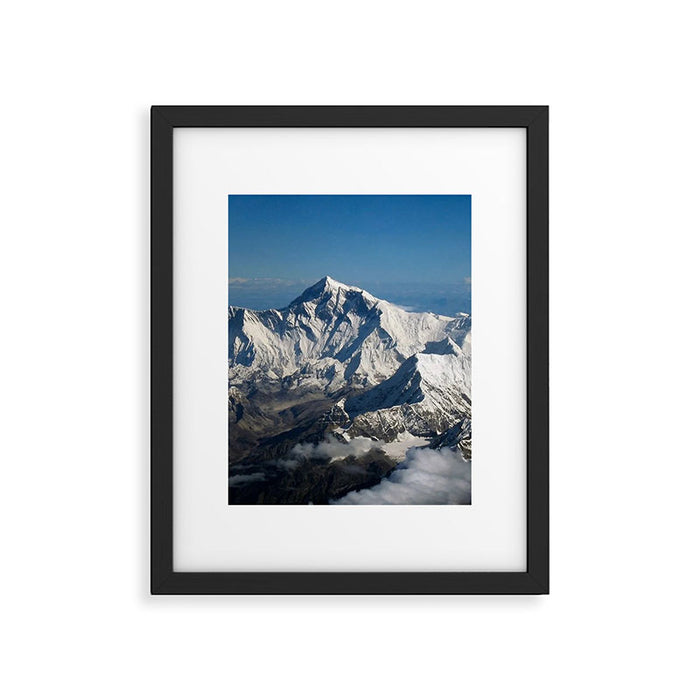 Mount Everest and the Snowy Himalayas, China-Nepal border Framed Art Print Gallery Image 1