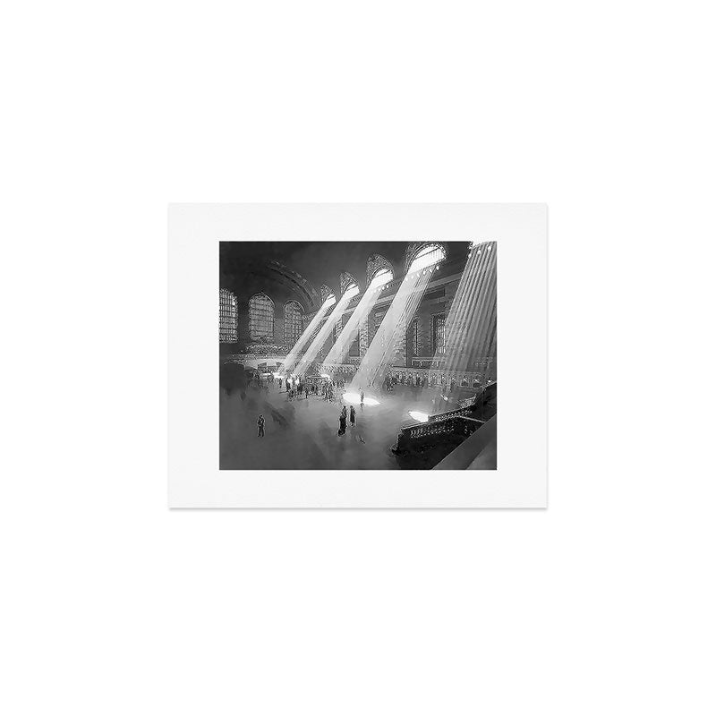 New York Grand Central Train Station Terminal Black and White Photography Print Art Print Gallery Image 1