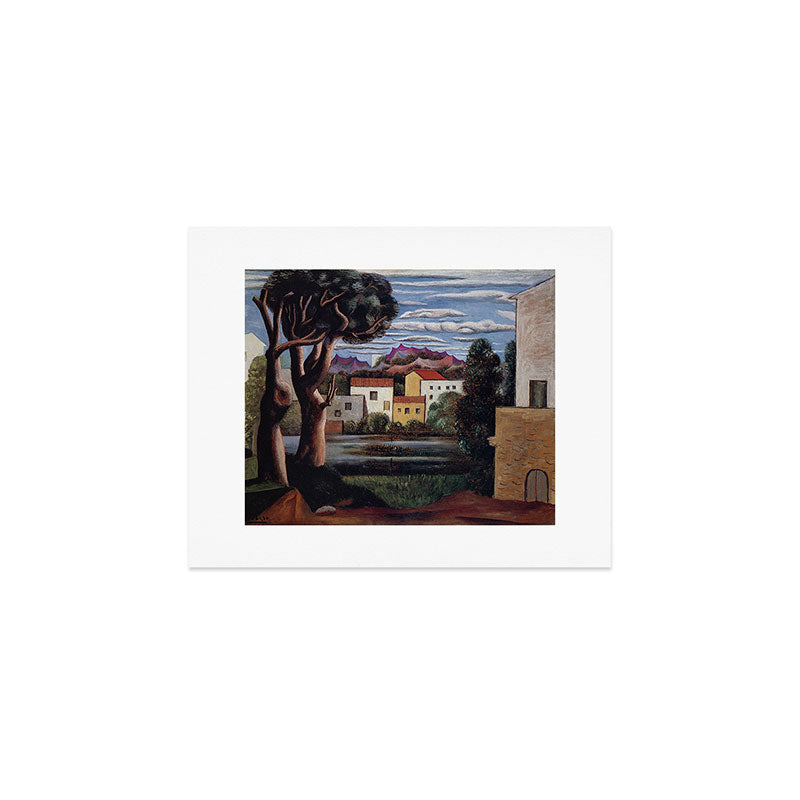 Pablo Picasso, Mediterranean Paysage (Landscape with Dead and Live Trees) (Paisaje con árbol muerto y vivo), oil on canvas landscape painting Art Print Gallery Image 1
