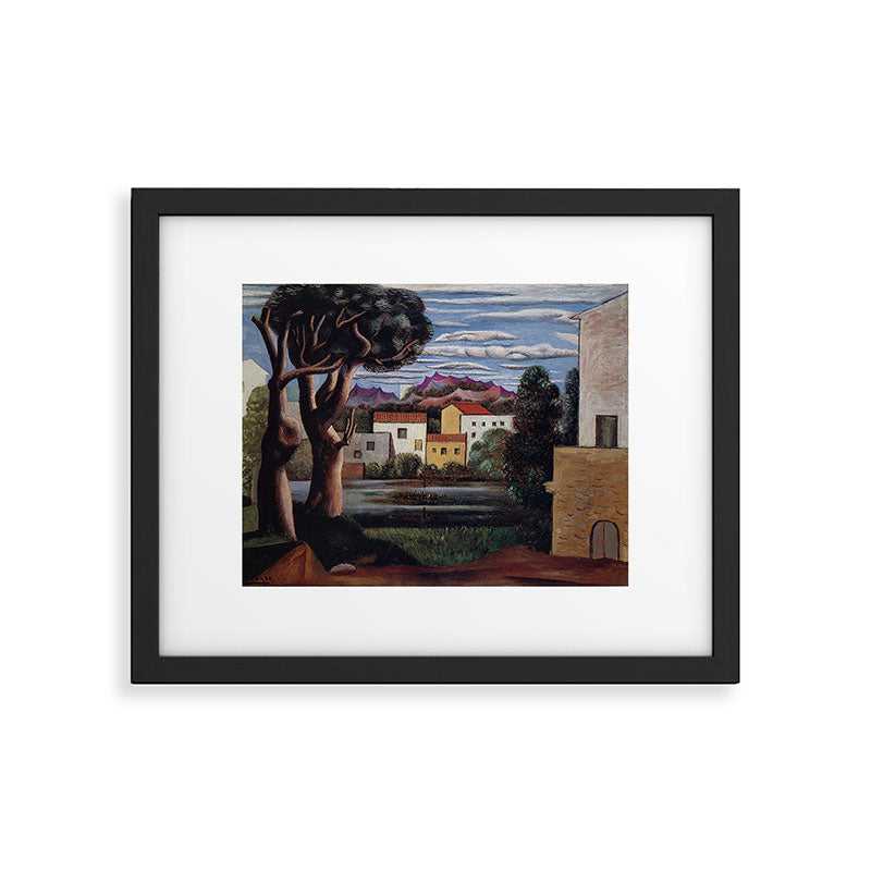 Pablo Picasso, Mediterranean Paysage (Landscape with Dead and Live Trees) (Paisaje con árbol muerto y vivo), oil on canvas landscape painting Framed Art Print Gallery Image 6