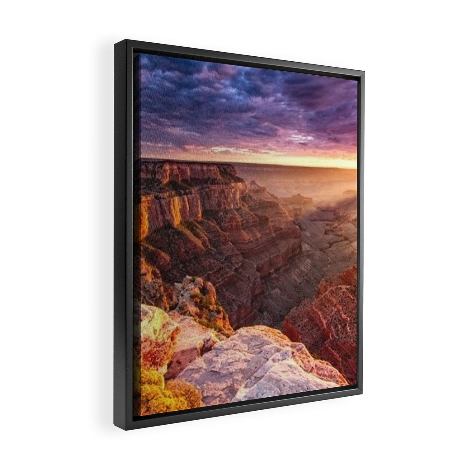 Purple Sunset at the Grand Canyon Framed Canvas Print Gallery Image 2