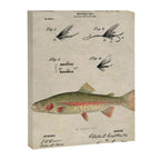 Vintage Rainbow Trout Fly Fishing Lure Patent Game Fish Identification Chart Canvas Print Gallery Image 8