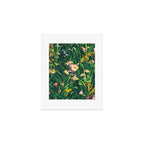 Riot of colorful flowers landscape floral painting, grass with lavender, yellow and pink wildflowers Art Print Gallery Image 1