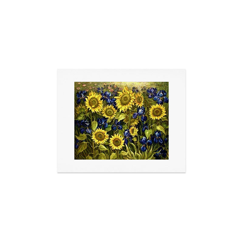 Sunflowers & Blue Irises by Vincent van Gogh Art Print Gallery Image 1