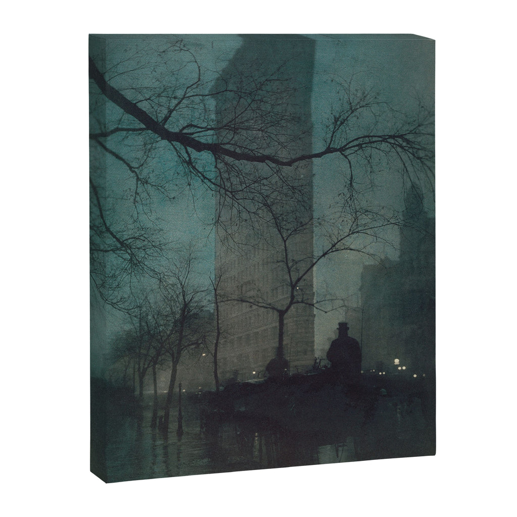 The Flatiron building New York twilight blue dreamscape photograph by Edward Steichen Canvas Print Gallery Image 8
