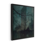 The Flatiron building New York twilight blue dreamscape photograph by Edward Steichen Framed Canvas Print Gallery Image 2