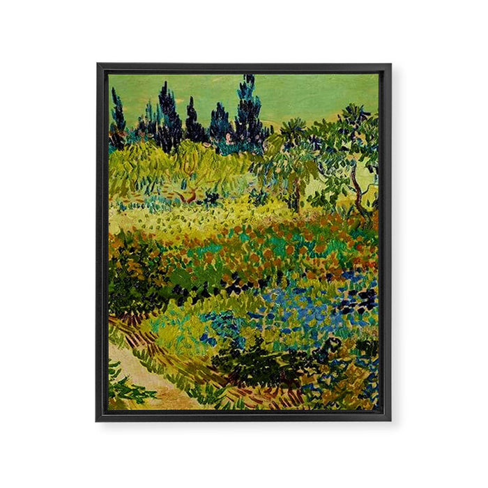 The Garden at Arles, France by Vincent Van Gogh Framed Canvas Print Gallery Image 1