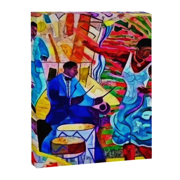 African-American 'The Spirit of Harlem' Historical Mural Portrait Canvas Print Gallery Image 1