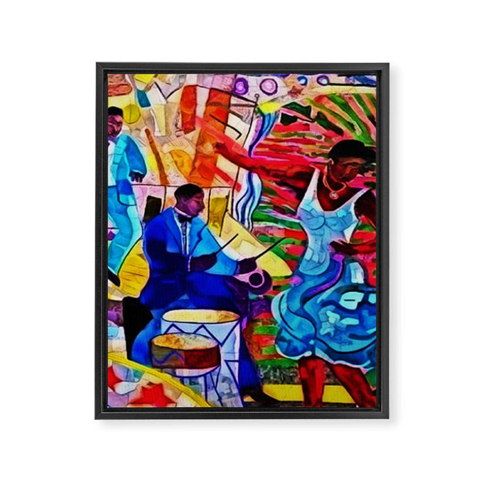 African-American 'The Spirit of Harlem' Historical Mural Portrait Framed Canvas Print Gallery Image 1