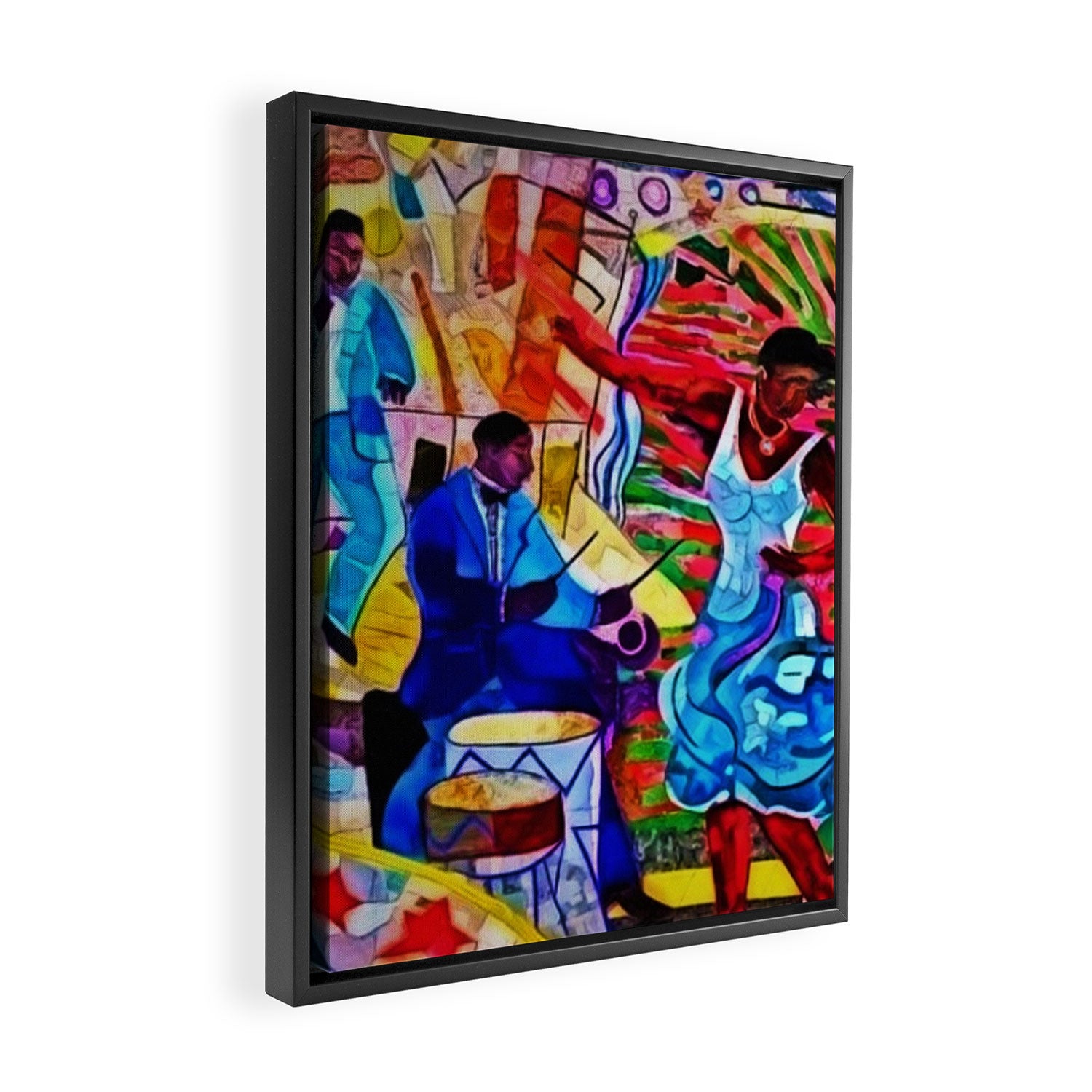 African-American 'The Spirit of Harlem' Historical Mural Portrait Framed Canvas Print Gallery Image 2