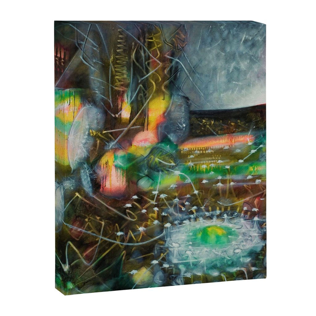 To Cover the Earth with a New Dew, Northern Lights fantastical landscape painting by Robert Matta Canvas Print Gallery Image 8