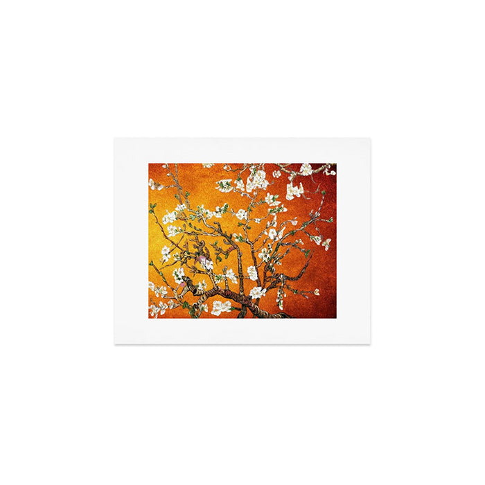 Vincent van Gogh Blossoming Almond Tree (Almond Blossoms) Orange Sky Art Print Gallery Image 1