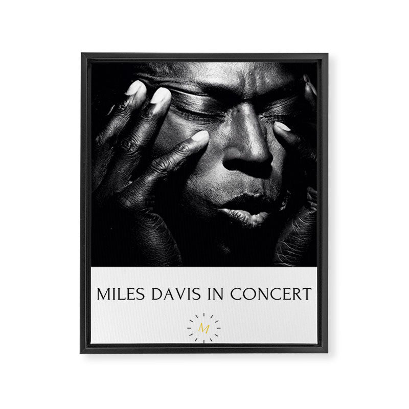 Vintage Miles Jazz in Concert Advertising Music Poster Framed Canvas Print Gallery Image 8