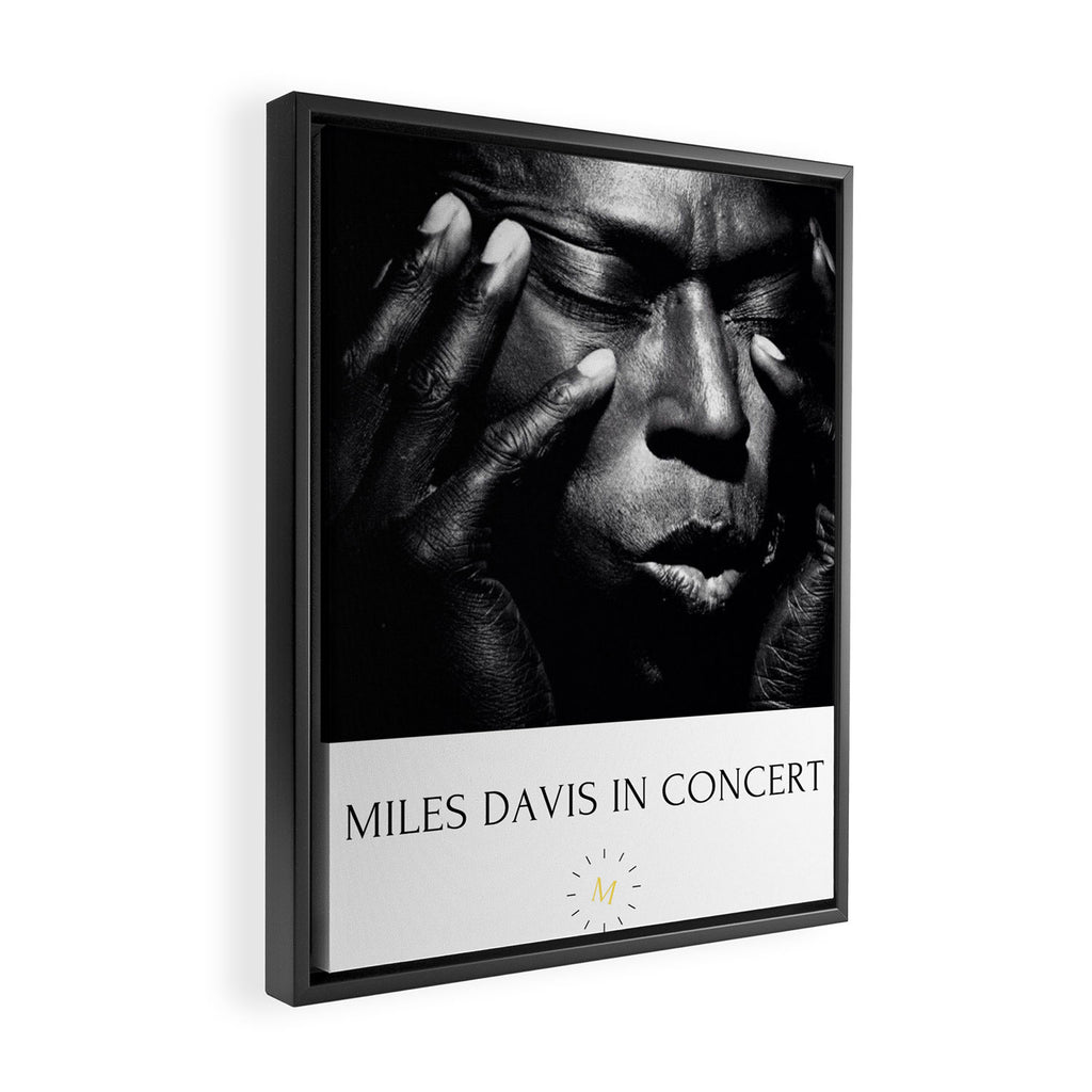 Vintage Miles Jazz in Concert Advertising Music Poster Framed Canvas Print Gallery Image 2