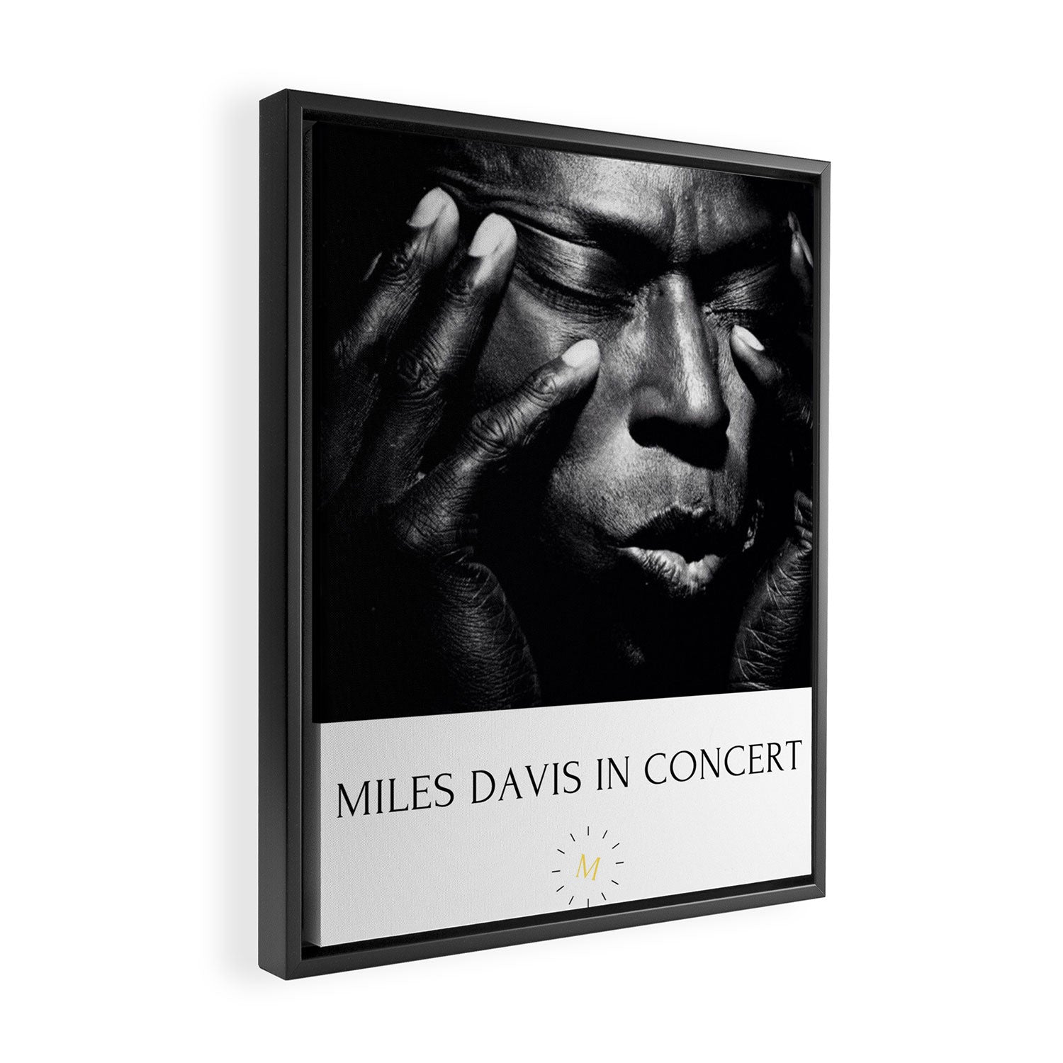 Vintage Miles Jazz in Concert Advertising Music Poster Framed Canvas Print Gallery Image 2