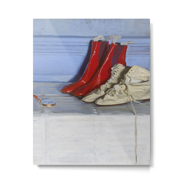 William Nicholson - Miss S's Boots (1919) still life fashion portrait painting Metal Print Gallery Image 1