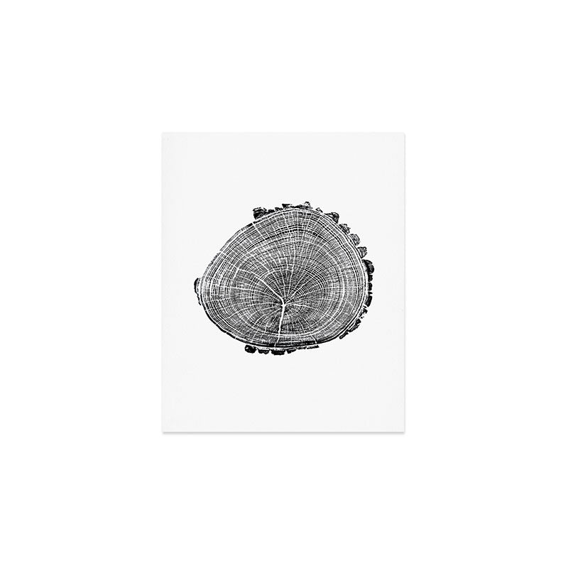 Eastern Ash - Tree ring ink woodblock print Art Print Gallery Image 1