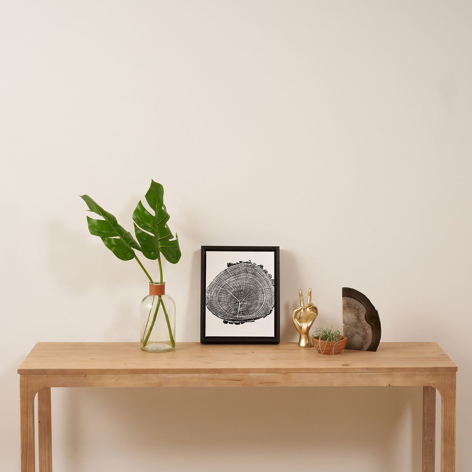 Eastern Ash - Tree ring ink woodblock print Framed Canvas Print Gallery Image 4