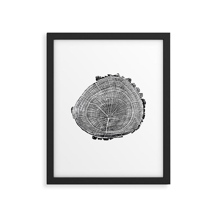 Eastern Ash - Tree ring ink woodblock print Framed Art Print Gallery Image 1