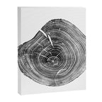 Loblolly Pine - Tree ring ink woodblock print Canvas Print Gallery Image 6